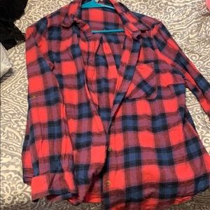 Red and blue flannel
